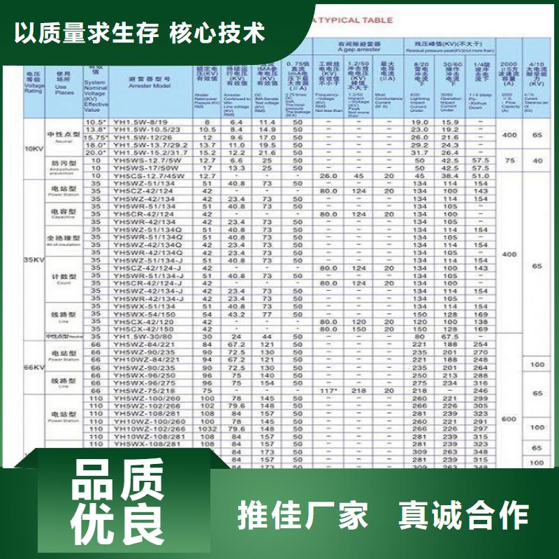 金属氧化物避雷器YH10WX-216/562