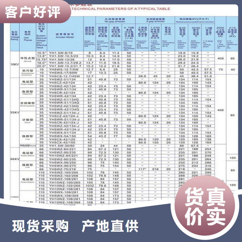 避雷器HY10WX-100/260【浙江羿振电气有限公司】