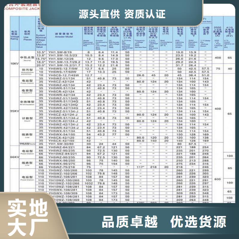 金属氧化物避雷器Y10W5-200/520【浙江羿振电气有限公司】