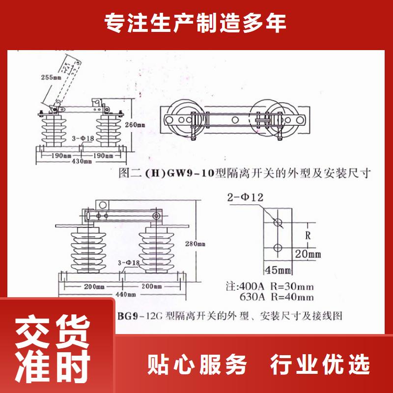 【单极隔离开关】HGW9-10KV/400A