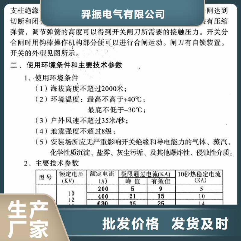 【羿振电气】户外高压交流隔离开关：GW9-10/400量大从优