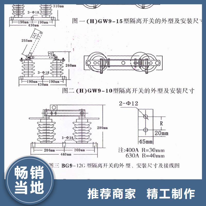 【GW9型】户外高压隔离开关HGW9-10G(W)/200