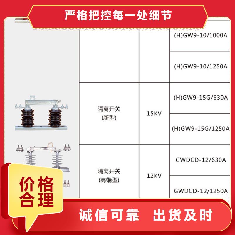 户外高压交流隔离开关：HGW9-10G/1000A本地厂家