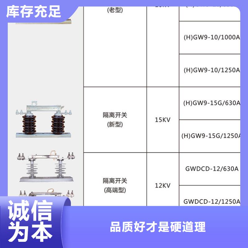 户外高压隔离开关HGW1-12/630A