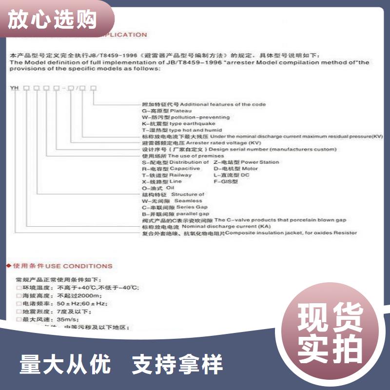 瓷外套金属氧化物避雷器Y10W-102/266