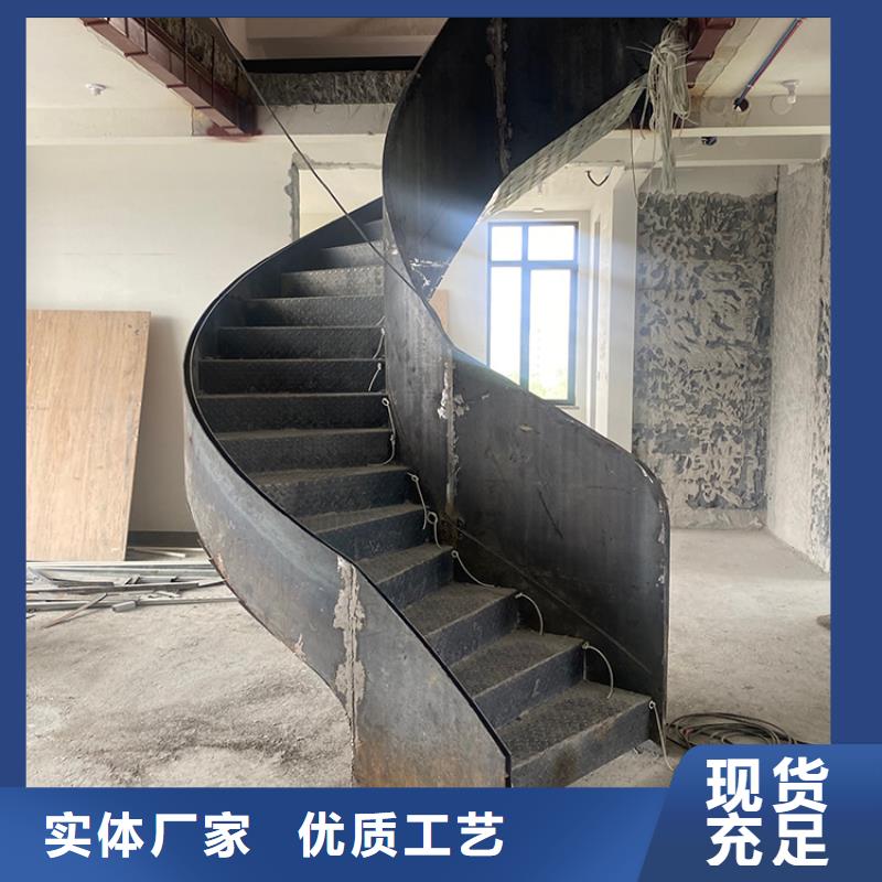 办公楼高端螺旋钢构梯制作工艺展示