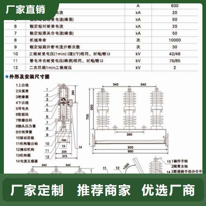 ZW7A-40.5/T630-20看门狗真空断路器樊高