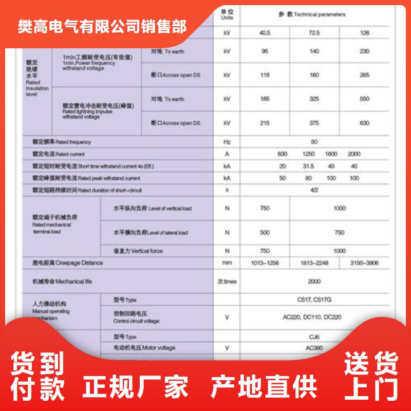 隔离开关氧化锌避雷器销售实力商家推荐